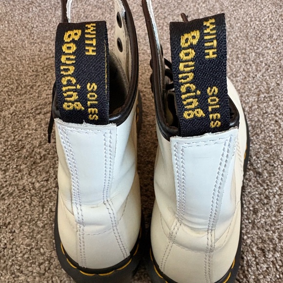 Dr. Martens White Leather Boots - Picture 3 of 6